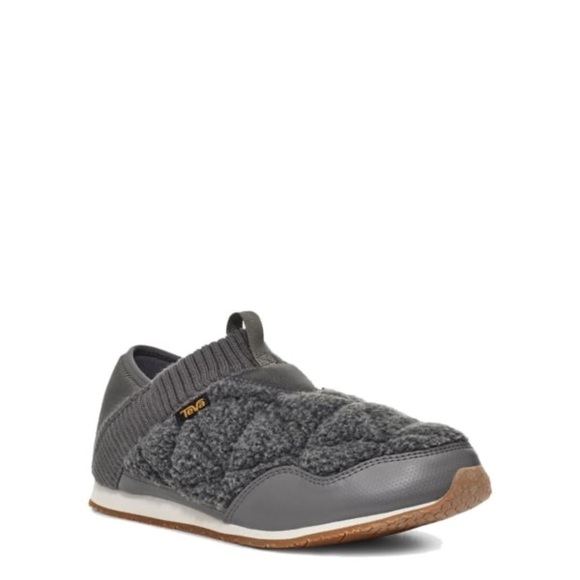 Teva ReEmber Fleece Moc Dark Gull Grey Slipper - Picture 1 of 13